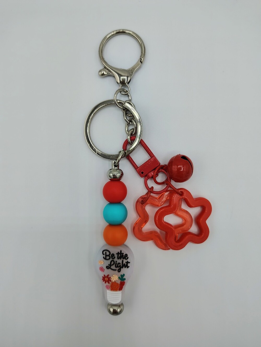 Handcrafted "Be the Light" Beaded Keychain / Bag Charm